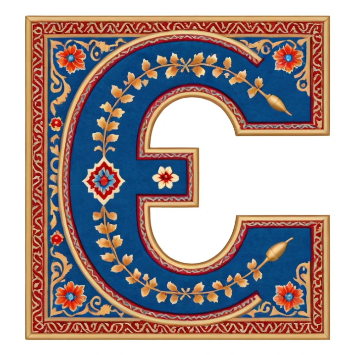  c made out of persian carpet texture sticker