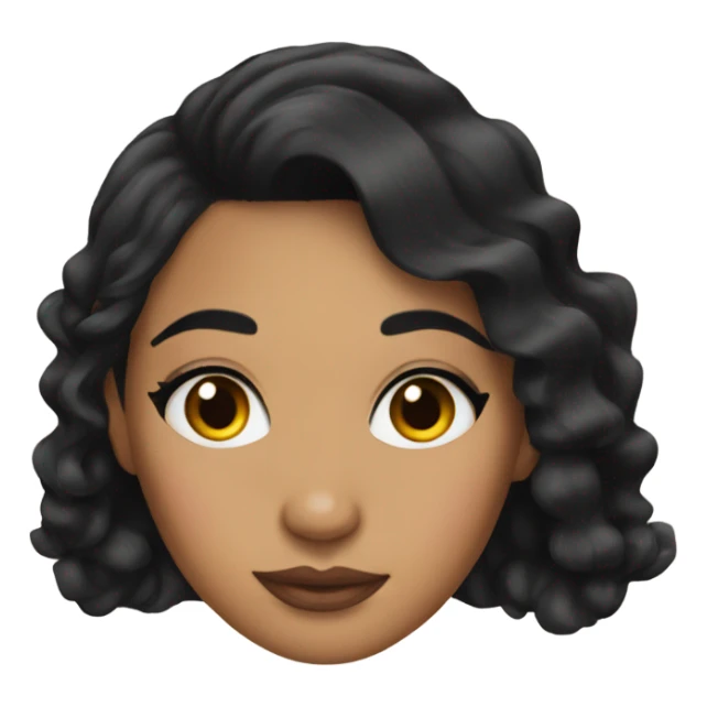 latina girl with makeup and black hair sticker