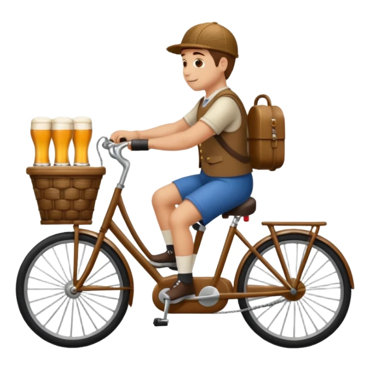 Een beeld van kippen op een bierfiets sticker