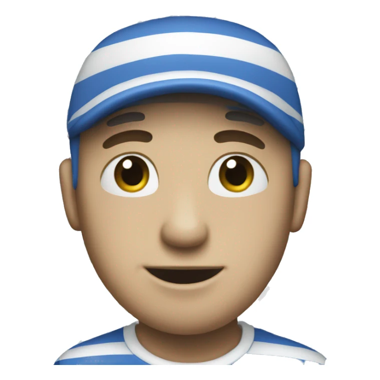 blue and white striped t-shirt sticker