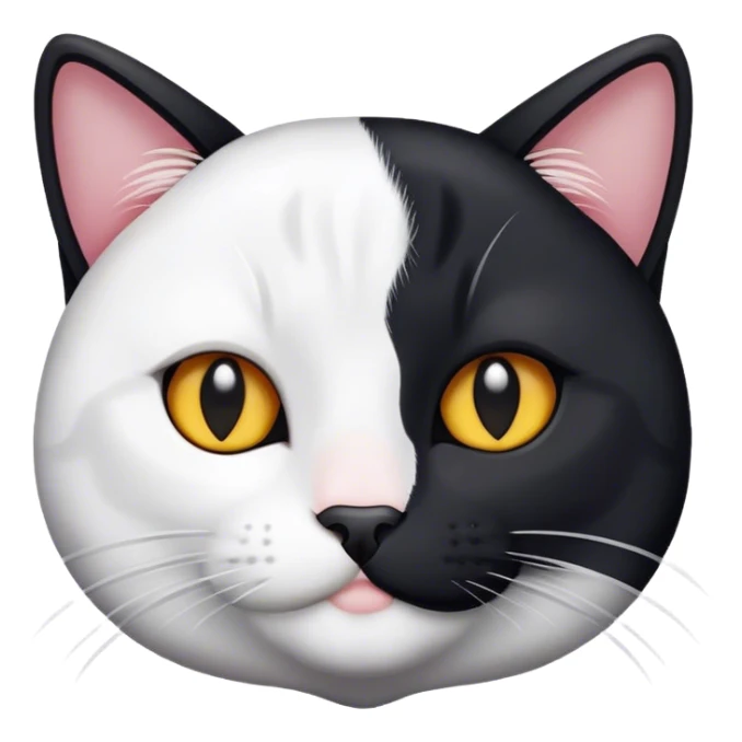 cats in is black and white sticker