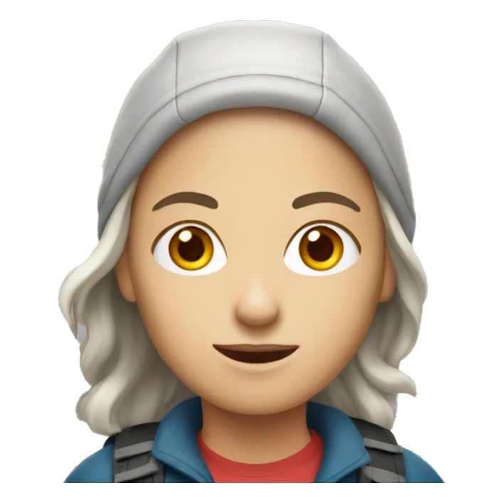 White woman hiking sticker