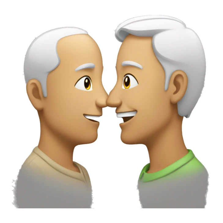 deux personnes qui se font la bise sticker