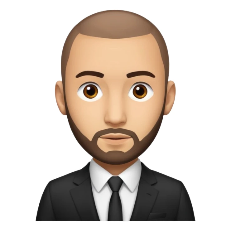 karim benzema in suit and tie, thinner face sticker
