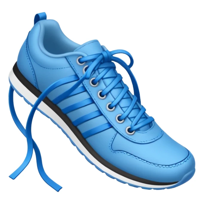 make an emoji of blue shoe laces only- they should be long and stringy sticker