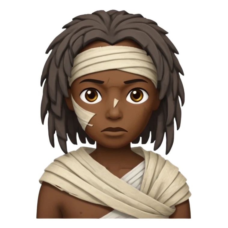 mummy disheveled hair  sticker