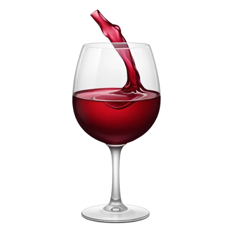 full glass of red wine sticker