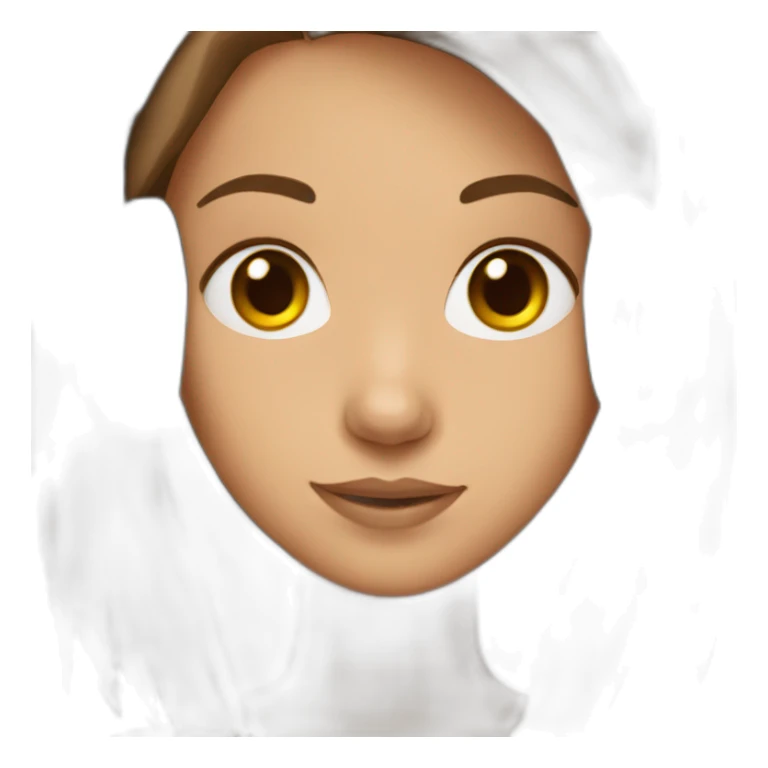 girl with straight brown hair and headphones sticker