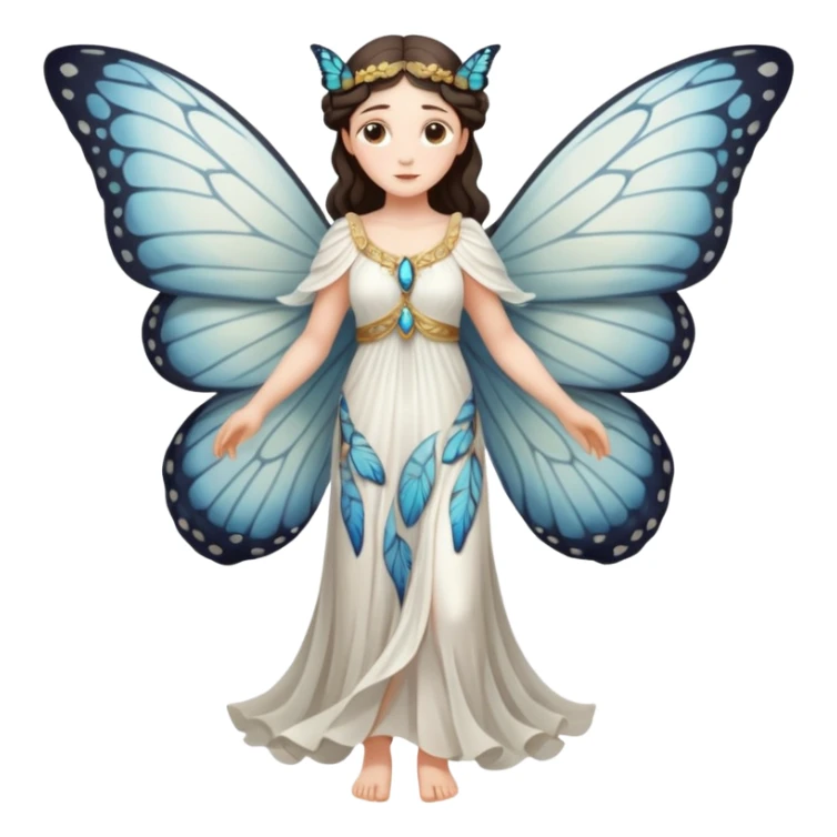 fullbody ancient woman with butterfly wings sticker