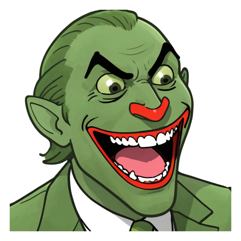 Joker looking at you with lust tongue out sticker