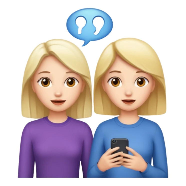 A girl talking to a girl  sticker