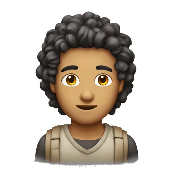 Hombre trigueño joven con pelo texturizado  sticker