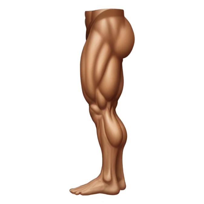 single muscular leg sticker