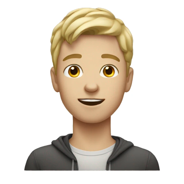 white teenage boy sticker