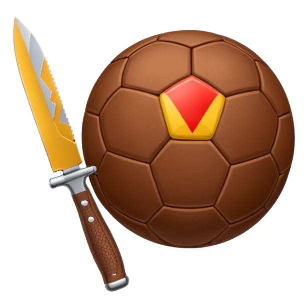 Soccer football cutting knife sticker