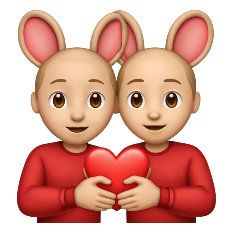 emoji that shows respect heart big ears and shaking hands sticker