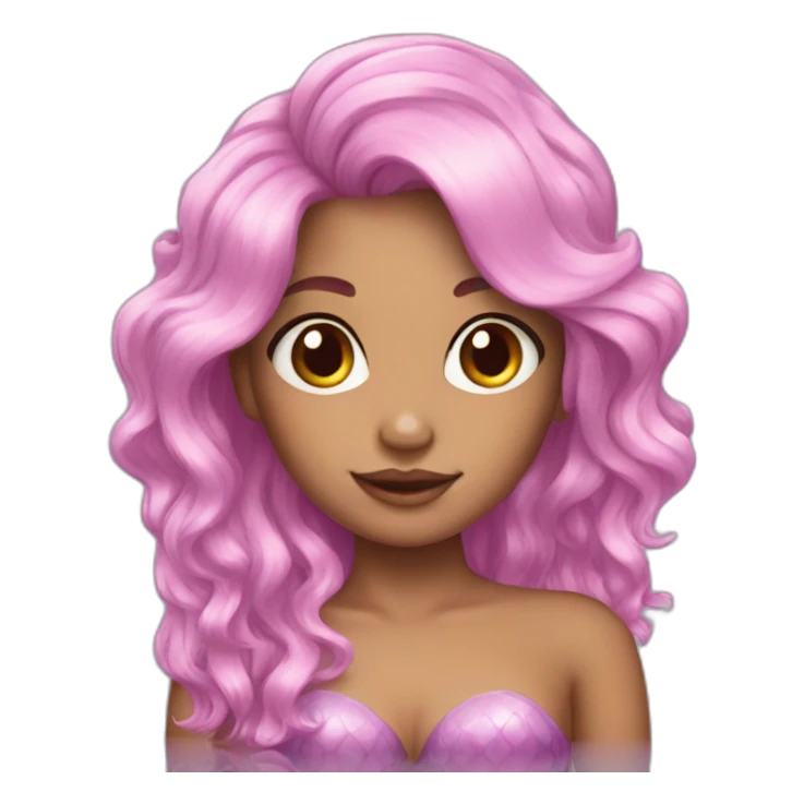 Girl mermaid hair sticker