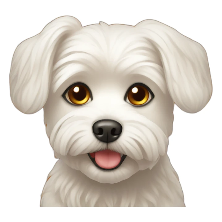 Maltese dog in autumn leaves sticker