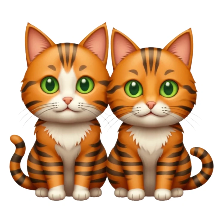 Two tabby cats sticker
