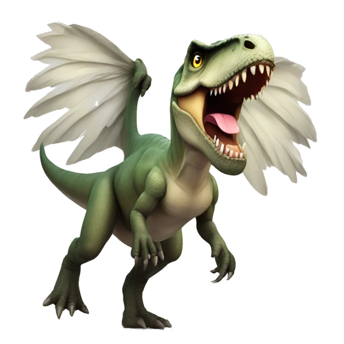 T. rex with angel wings and halo sticker