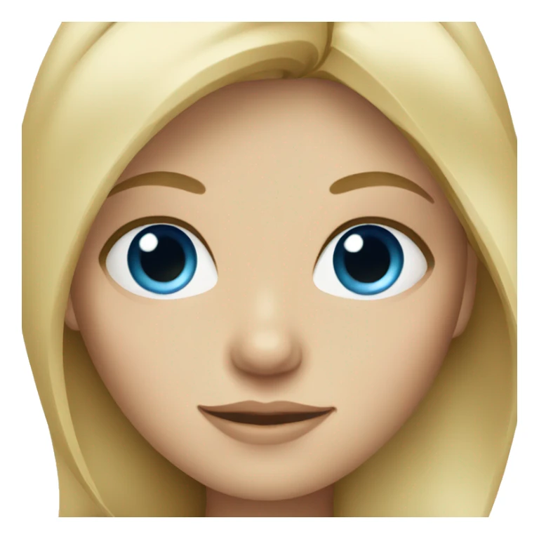 blonde girl with blue eyes sticker