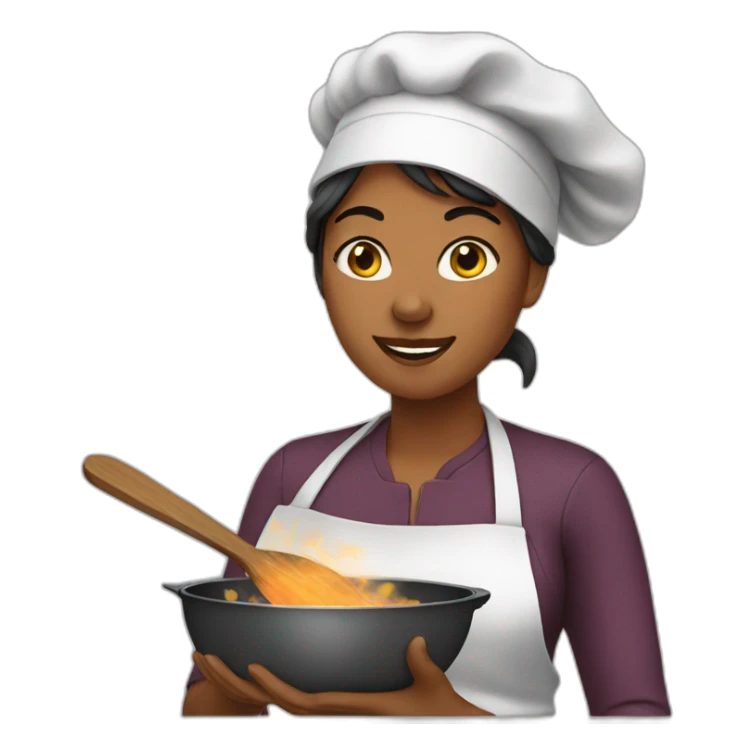women cooking sticker