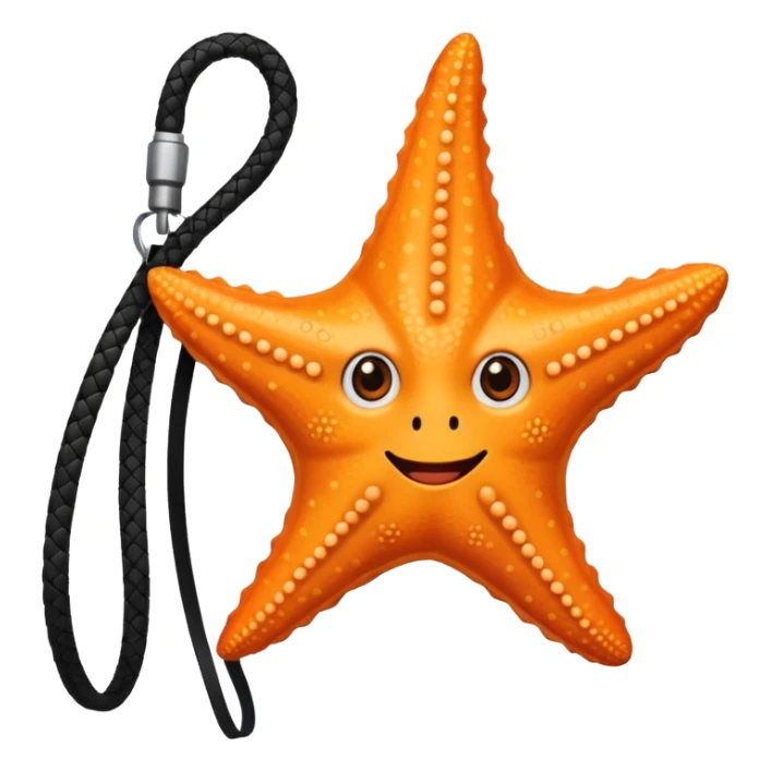 Starfish with face and a black leather whip sticker