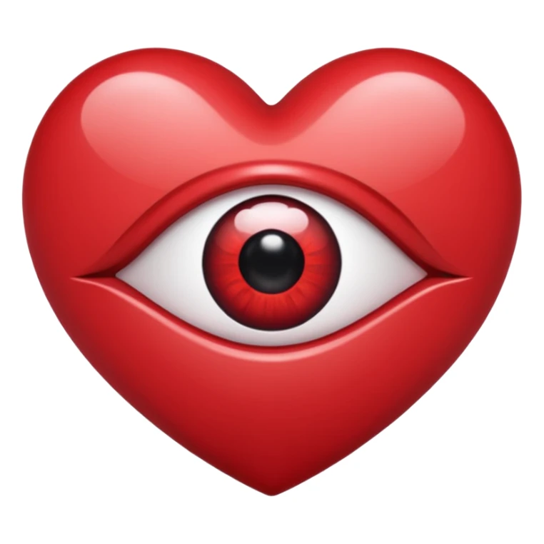 heart with a dark eye and teardrop sticker