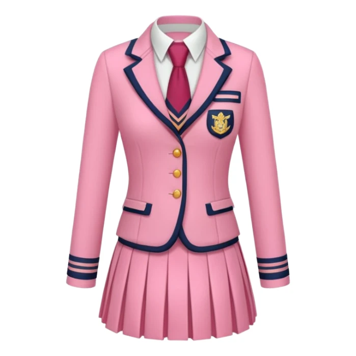 pink academia uniform with skirt sticker