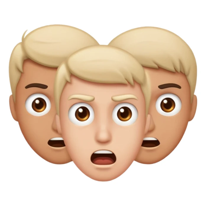 basic human emotions - happy, sad, angry, surprised, confused, excited sticker