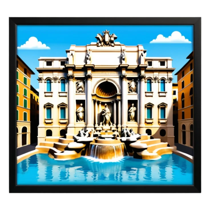 trevi fountain view from up above
no square style no frame sticker