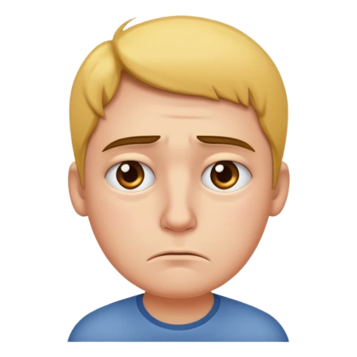 sad face of putler sticker