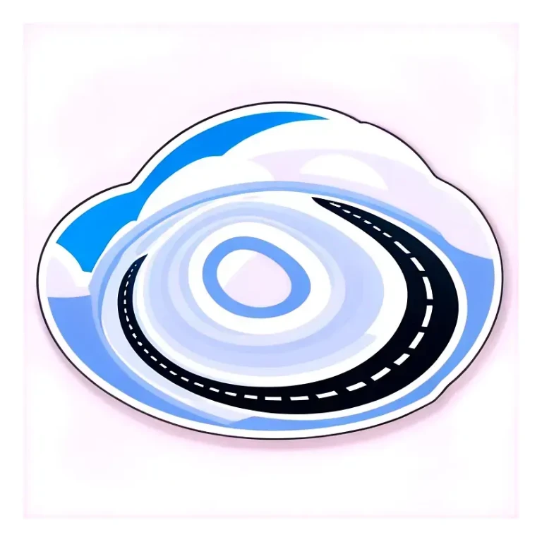 Kreis Racetrack with snow in winter sticker