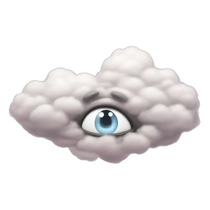 Heart eyes emoji but with clouds for the eyes instead sticker
