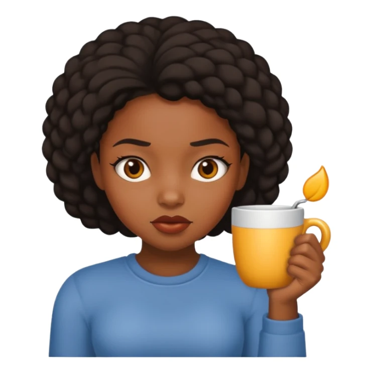 Black girl sassy mugging  sticker