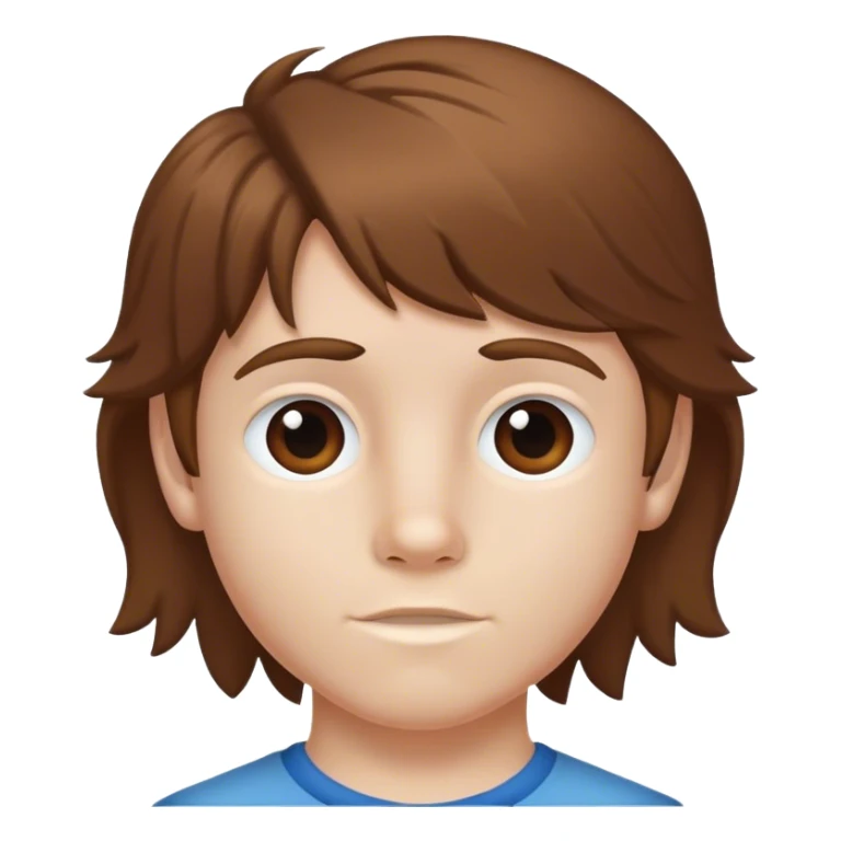 Little white boy with a mullet named Kaedyn Koproski brown hair sticker