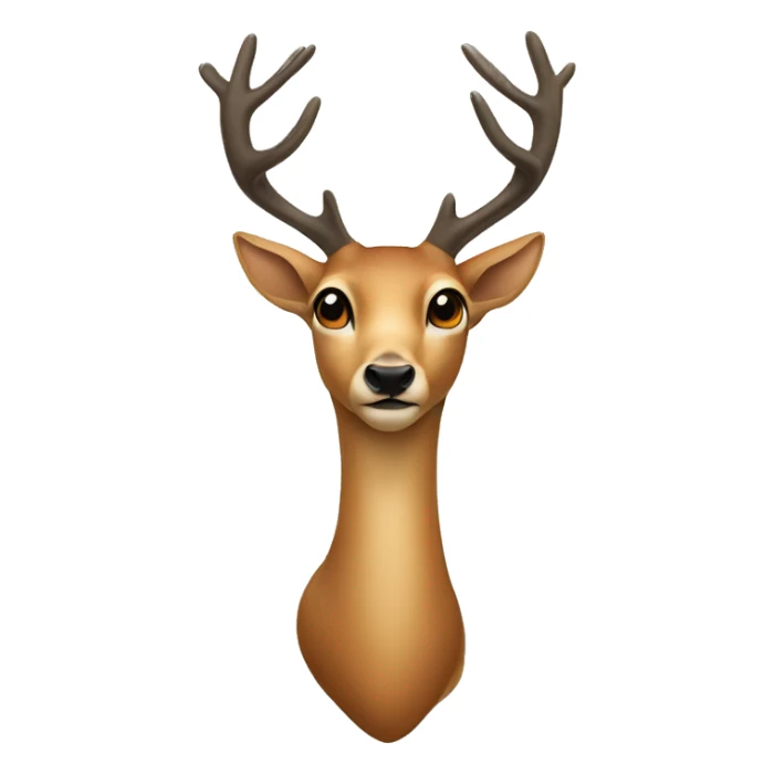 deer with eyes in the shape of herat sticker
