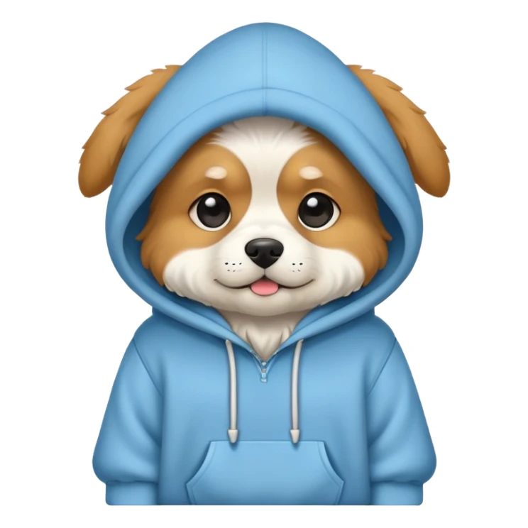 dog wearing hoodie cutely sticker