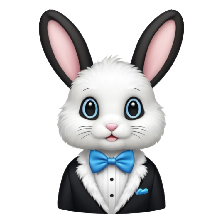 tuxedo bunny with blue bowtie sticker