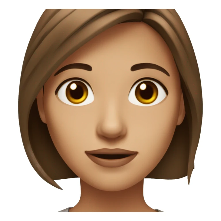 woman brown hair hazel eyes sticker