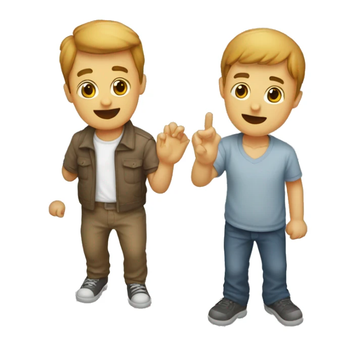 dos personas dandose las manos sticker