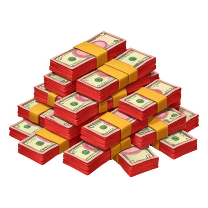 red color money sticker