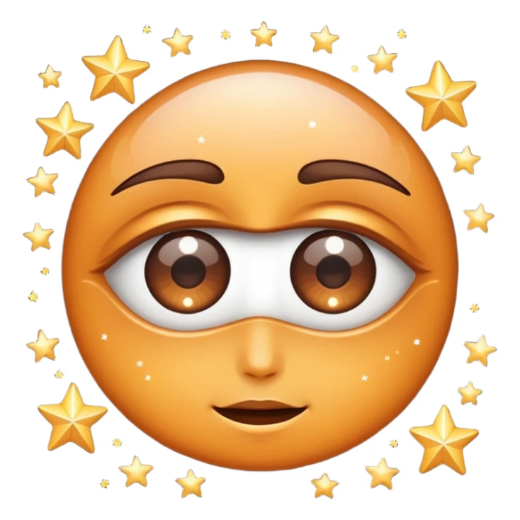 Eyes sparkling with stars(only eyes emoji 👀) sticker