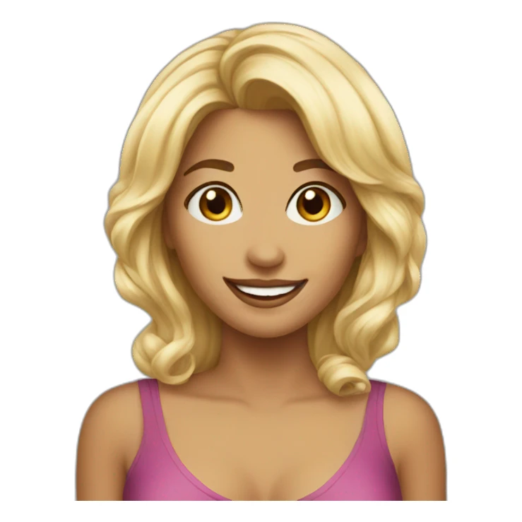 Pretty woman alluring smile sticker