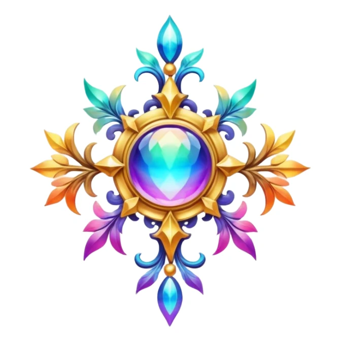 Epic divine legendary complex detailed iridescent gradients aesthetic-scenery-Decorations sticker