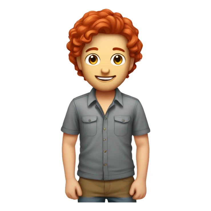 Content Maker with Kamera, red Hair and nice Shirt sticker