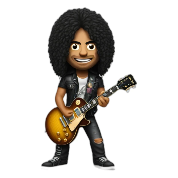 Hyper realistic slash guitarist playing a les Paul guitar sticker
