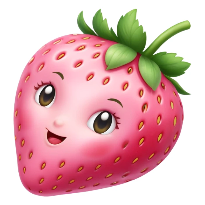 baby pastel pink strawberry   sticker