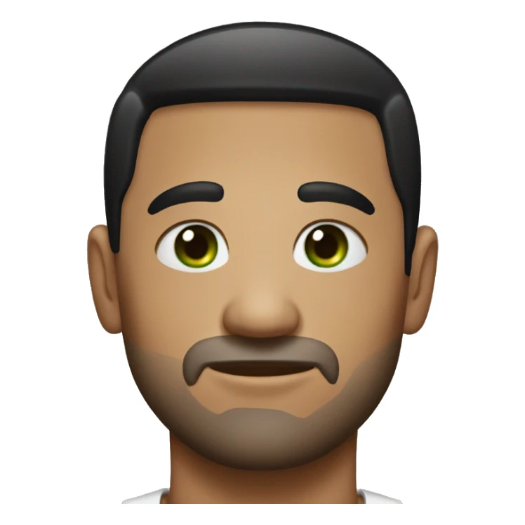 man late 20's green eyes short black hair  sticker