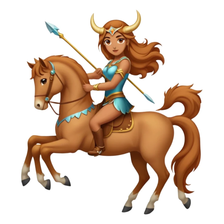 Sagittarius centaur, half horse half woman,  sticker